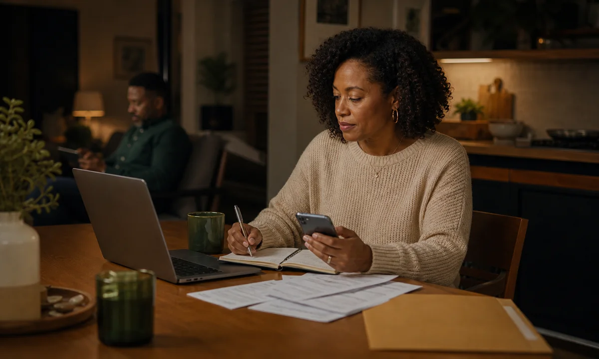 One partner carrying the household's financial details alone