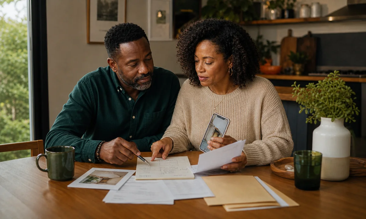 A couple using one shared plan after an unexpected home expense